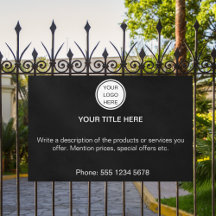 Svart & Vitt Affärslogotyp Kampanjtext  