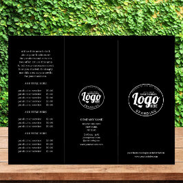 Svart & Vitt Affärslogotyp Trifold Broschyr