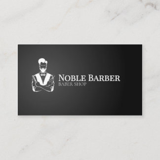 Svart & Vitt Barber Affärskort | Modern Barberare Visitkort