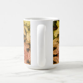 Svart & Vitt Bladmönster  Kaffemugg