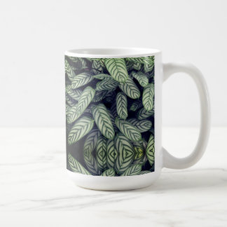 Svart & Vitt Bladmönster Kaffemugg