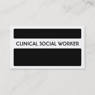 Svart, vitt CLINICAL SOCIAL WORKER-affärskort Visitkort