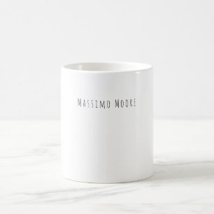 Svart Vitt Enkel Elegant Ledig Eget Namn Kaffemugg