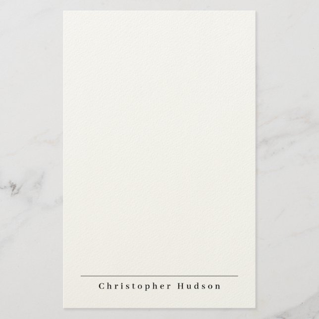 Svart Vitt Enkelt Omtänksamt Minimalistisk Brevpapper (Framsida)