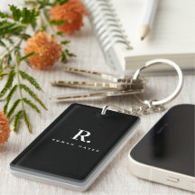 Svart Vitt Fet Punkt Monogram Modern Minimalistisk