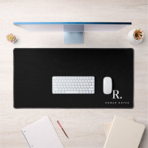 Svart Vitt Fet Punkt Monogram Modern Minimalistisk