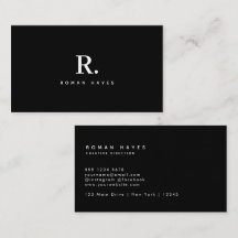 Svart Vitt Fet Punkt Monogram Modern Minimalistisk