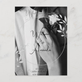 Svart, Vitt, För evigt Foto Inbjudningskort