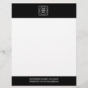 Svart Vitt Företag Logotyp Kampanj brevpapper