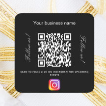 Svart, vitt företag, namn qr-kodinstagram