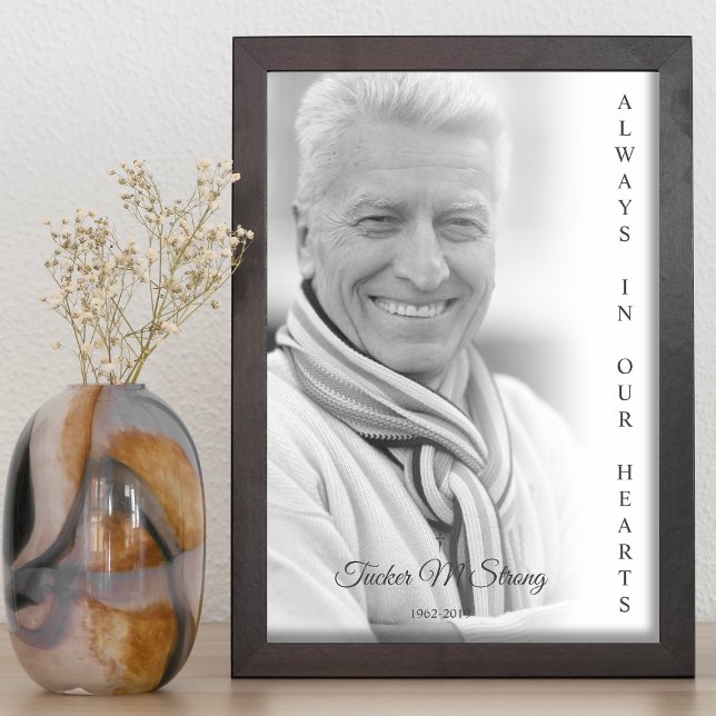 Svart & Vitt Foto Begravningsbyrå Minnesstund Poster (Skapare uppladdad)