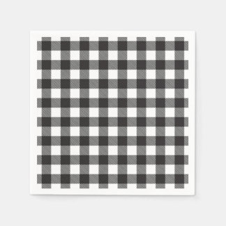 svart vitt Gingham Buffalo Play Farmhouse Pappersservett