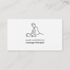 Svart Vitt Grått Massage Terapi Masseuse Spa Visitkort