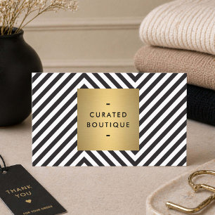 Svart Vitt Guld Modern Butik Brand Visitkort