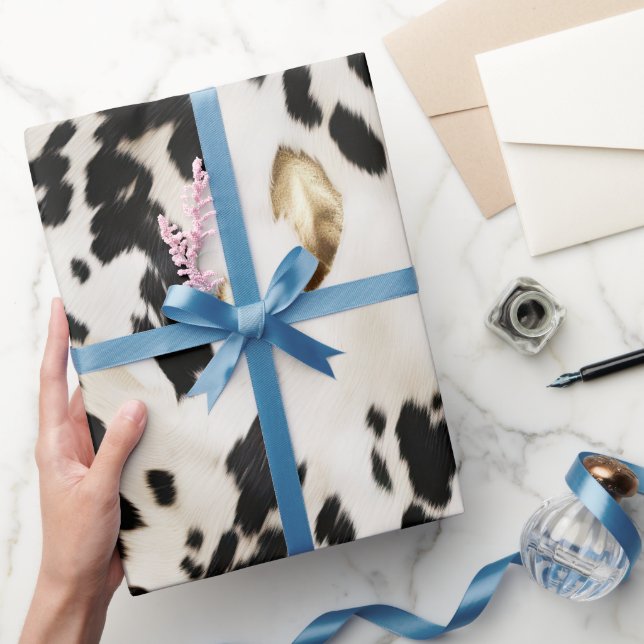 Svart Vitt Guld Sydväst Kuhud Födelsedag Presentpapper (Gifting)