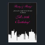 Svart & Vitt i stadsfestinbjudningar Inbjudningar<br><div class="desc">Anpassa med din egen text. Ta bort alla textfält som du vill lämna tomma. Personifiera framsidan och baksidan.</div>