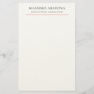 Svart Vitt Minimalist Enkelt Rent  Brevpapper