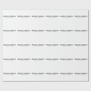 Svart & Vitt Minimalist Enkelt Rent Presentpapper