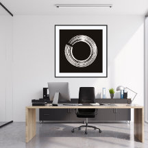 Svart & Vitt Minimalistisk Modern Konsttryck