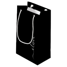 Svart Vitt Modernt Minimalistiskt Elegant Monogram