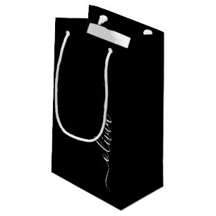 Svart Vitt Modernt Minimalistiskt Elegant Monogram