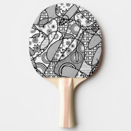 Svart & Vitt Mönster Patchwork 01 Pingisracket
