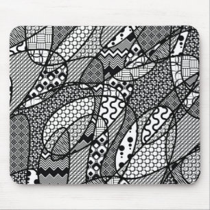 Svart & Vitt Mönster Patchwork 05 Musmatta