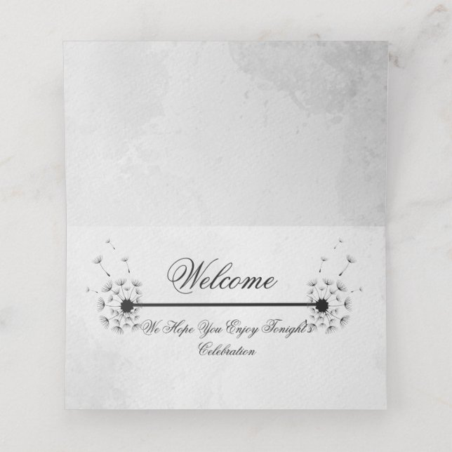 Svart&vitt monteringskort placeringskort (Inuti utvikt)