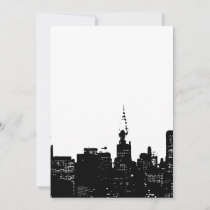 Svart & Vitt New York-inbjudan Inbjudningar