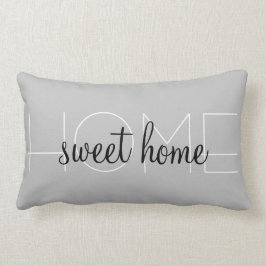 Svart Vitt och Grått Hemmet Sött Hem Lumbarkudde