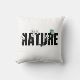 Svart Vitt och Grönt Natur Kastrull Kuddcover Kudde