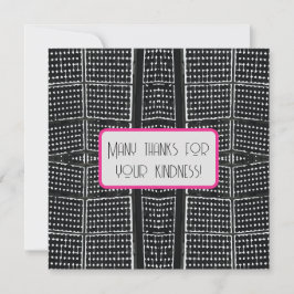 Svart, vitt och Shock rosa, arkitektoniskt detaljk Julkort