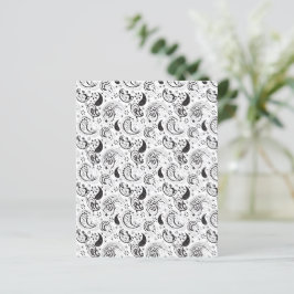 Svart & Vitt Paisleymönster – Elegant Textil Konst