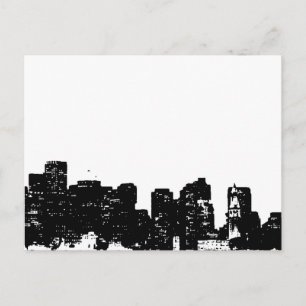 Svart Vitt Pop Art New York City Vykort