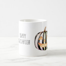 Svart Vitt Randigt Pumpa Kaffemugg