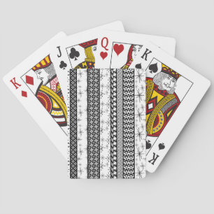 Svart & Vitt Retro Mönster Ränder 1 Casinokort