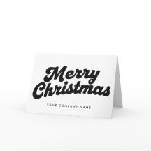 Svart & Vitt Retro Skript God Jul
