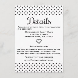 Svart & Vitt Riktningsdetaljer Prickar Tilläggskort