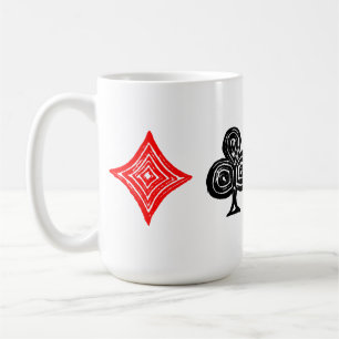 Svart/vitt/rött uppspelningskort Alla symboler Lin Kaffemugg