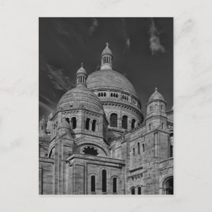 Svart Vitt Sacre Coeur Paris Europa Resa Vykort