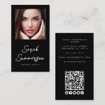 Svart Vitt Sociala Medier QR Foto Smink