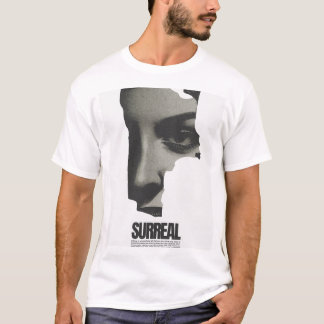 Svart & Vitt Surreal Ansiktscollage Konst T Shirt