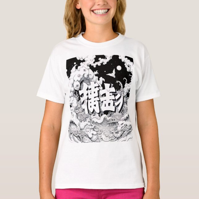 Svart & Vitt Tokyo T Shirt (Framsida)