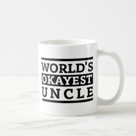 Svart vitvintagevärlds Okayest Uncle Kaffemugg