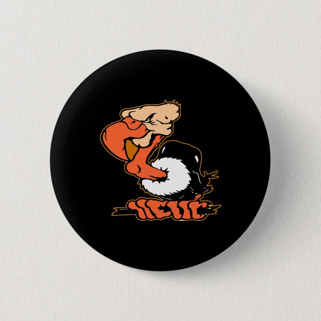 Svart vråktecknadtatuering knapp (Framsida)