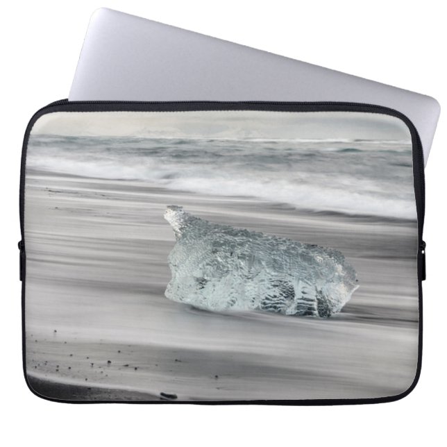 Svart vulkanstrand | Vatnajökull nationalpark Laptop Fodral (Framsidan)
