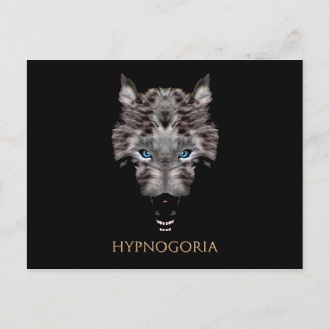 Svart vykort för Hund (Framsida)