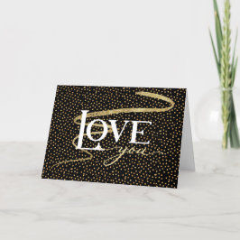 Svart w/Guld-Swoboda KÄRLEK Valentine Helgkort