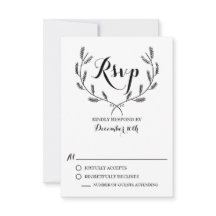 Svart, Whimsiic Winter Wear-Bröllop OSA Card