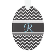 Svart | White Chevron Gothic Zigzag Monogram